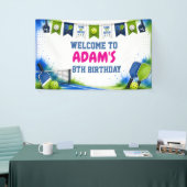 Wasserfarbe-Pickleball-Geburtstagsbanner Banner (Messeveranstaltung)