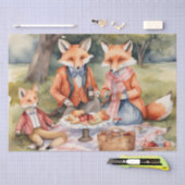 Wasserfarbe Picnic mit Woodland Freunde decoupage Seidenpapier (Handwerk)