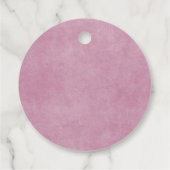 Wasserfarbe Pink & Aqua Girl Kinderdusche Geschenkanhänger (Rückseite)