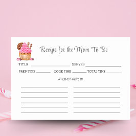 Wasserfarbe Pink Cupcake Babydusche Rezept Tischnummer