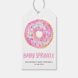 Wasserfarbe Pink Donut Baby Sprinkle Vielen Dank Geschenkanhänger
