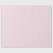 Wasserfarbe Pink Gingham Geschenkpapier (Flach)
