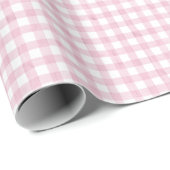 Wasserfarbe Pink Gingham Geschenkpapier (Rolleneckpunkt)