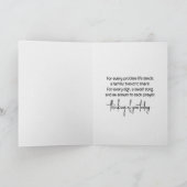 Wasserfarbe Pink Hydrangea Bouquet Karte (Innenseite)