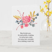 Wasserfarbe Pink Hydrangea Bouquet Karte (Gelbe Blume)