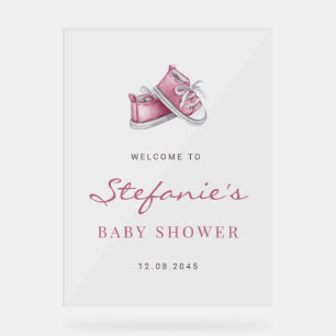 Wasserfarbe Pink Kinderschuhe Es ist eine Girl Bab Acrylschild