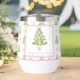 Wasserfarbe Pink Mahjong Weihnachtsbaum Party