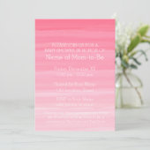 Wasserfarbe Pink Ombre Sweet Girl Baby Dusche Einladung (Stehend Vorderseite)