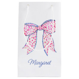 Wasserfarbe Pink Polka Dot Bow Kleine Geschenktüte