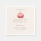 Wasserfarbe Pink Pumpkin Baby Dusche Serviette (Vorderseite)