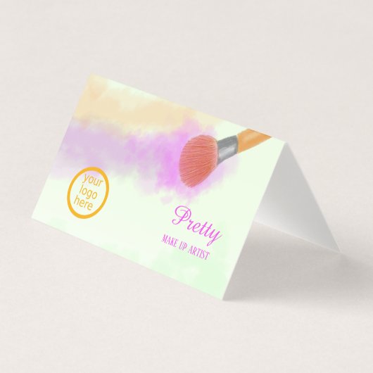 Wasserfarbe Pinsel Schönheit Make-up Artist (Vorderseite)