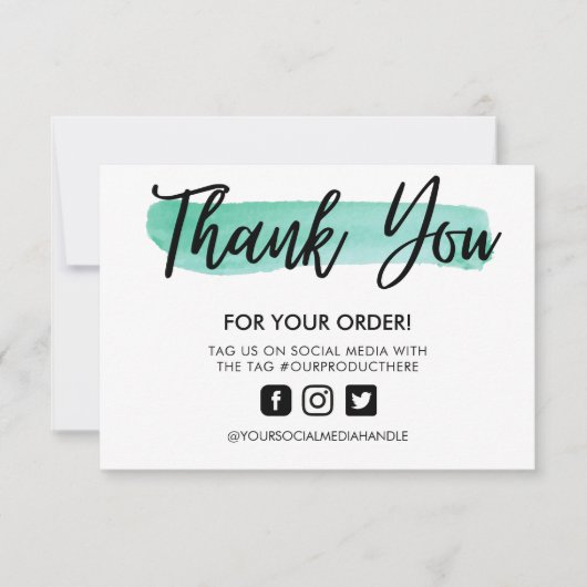 Wasserfarbe Pinselstrich Danke Medieneintrag (Vorderseite)