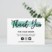 Wasserfarbe Pinselstrich Danke Medieneintrag (Stehend Vorderseite)