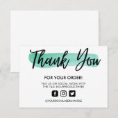 Wasserfarbe Pinselstrich Danke Medieneintrag (Vorne/Hinten)