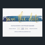 Wasserfarbe Pinselstrich Imitate Save the Date<br><div class="desc">Ein schicker, ausgeklügelter Save the Date gleicht einen handgemalten Wasserfarbenpinselstrich, der hinter einem modischen Imitat mit Drehschrift "Save the Date" lag, mit einem sauberen typografischen Layout ab.</div>