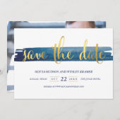 Wasserfarbe Pinselstrich Imitate Save the Date (Vorne/Hinten)