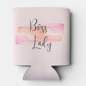 Wasserfarbe Pinselstriche Boss Lady Dosenkühler (Rückseite)