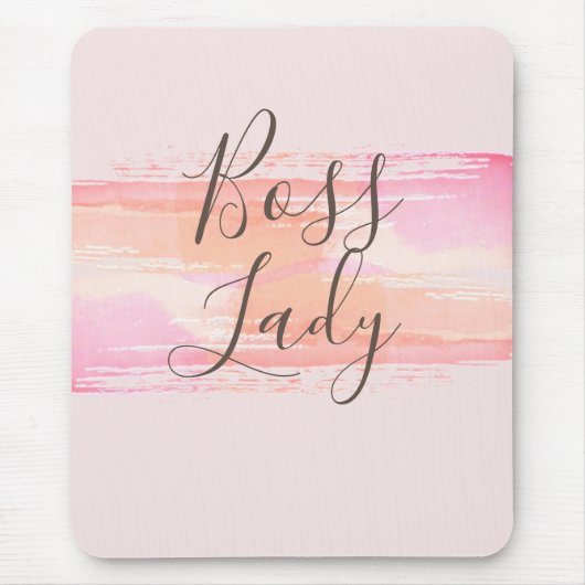 Wasserfarbe Pinselstriche Boss Lady Mousepad (Vorne)