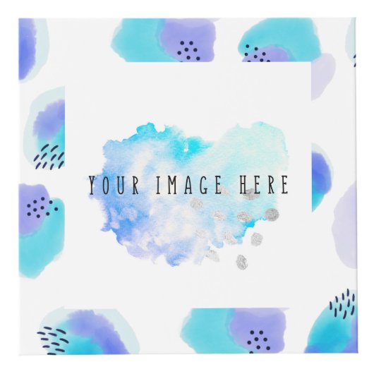 Wasserfarbe Pinselstriche Cube Würfel (Vorderseite)