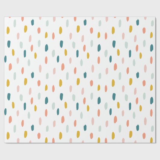 Wasserfarbe Pinselstriche in Pastellfarben festlic Geschenkpapier (Flach)