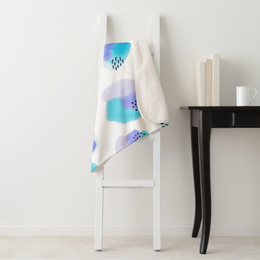 Wasserfarbe Pinselstriche Sherpa Blanket Sherpadecke (Beispiel)