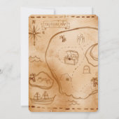 Wasserfarbe Pirate Geburtstag Einladung (Rückseite)