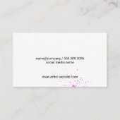 Wasserfarbe Platsch Visitenkarte (Rückseite)