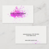 Wasserfarbe Platsch Visitenkarte (Vorne/Hinten)