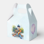 Wasserfarbe Playground Park Kinderparty Geschenkschachtel (Rückseite)