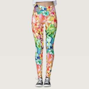 Wasserfarbe Plumeria Hawaii Leggings