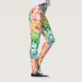 Wasserfarbe Plumeria Hawaii Leggings (Rechts)