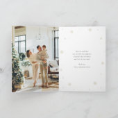 Wasserfarbe Poinsettia Blue Foto Frohe Weihnachten (Innenseite)