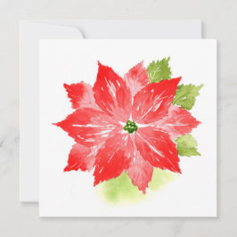 Wasserfarbe Poinsettia Mitteilungskarte