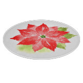 Wasserfarbe Poinsettia Schneidebrett (Ecke)