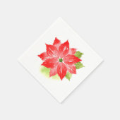 Wasserfarbe Poinsettia Serviette (Ecke)