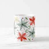 Wasserfarbe Poinsettia Urlaub Kaffeetasse (Mittel)