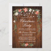 Wasserfarbe Poinsettia Wohn-Licht Weihnachtsgebäck Einladung (Vorderseite)