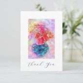 Wasserfarbe Poinsettias Dankeskarte (Stehend Vorderseite)