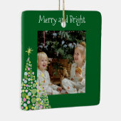 Wasserfarbe Polka Dot Weihnachtsbaum Keepake Keramikornament (Rechts)