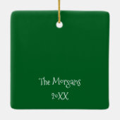 Wasserfarbe Polka Dot Weihnachtsbaum Keepake Keramikornament (Rückseite)