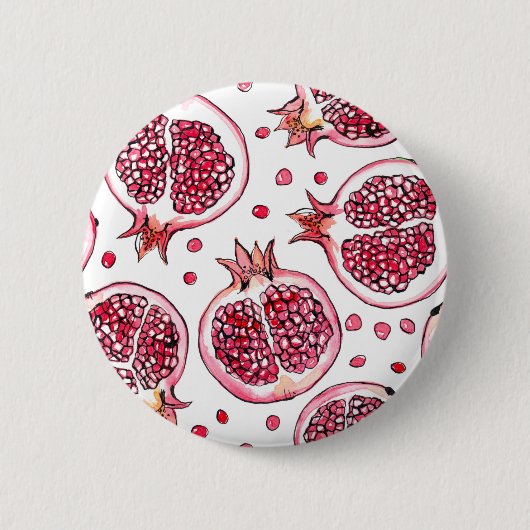 Wasserfarbe Pomegranat und Farbmuster Button (Vorderseite)