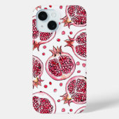 Wasserfarbe Pomegranat und Farbmuster Case-Mate iPhone Hülle (Rückseite)