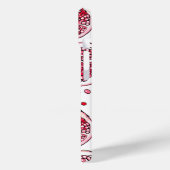 Wasserfarbe Pomegranat und Farbmuster Case-Mate iPhone Hülle (Rückseite / Links)