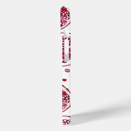 Wasserfarbe Pomegranat und Farbmuster Case-Mate iPhone Hülle (Rückseite / Links)