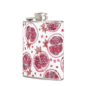 Wasserfarbe Pomegranat und Farbmuster Flachmann (Links)