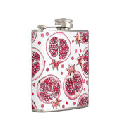 Wasserfarbe Pomegranat und Farbmuster Flachmann (Rechts)