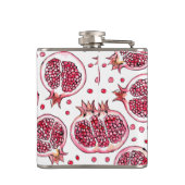 Wasserfarbe Pomegranat und Farbmuster Flachmann (Rückseite)