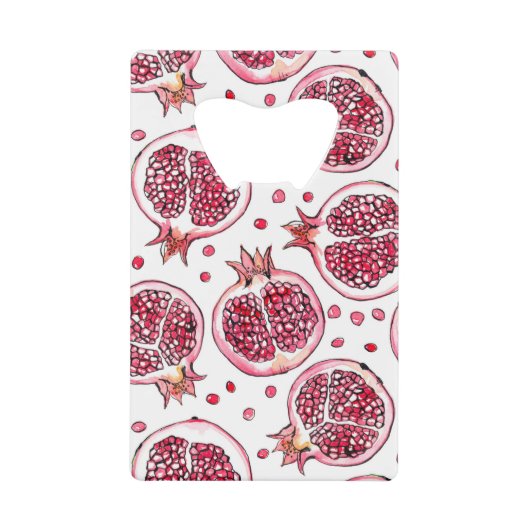 Wasserfarbe Pomegranat und Farbmuster Geldbeutel Flaschenöffner (Vorderseite)