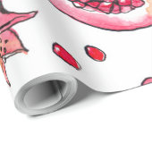 Wasserfarbe Pomegranat und Farbmuster Geschenkpapier (Rolleneckpunkt)
