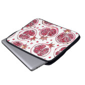 Wasserfarbe Pomegranat und Farbmuster Laptopschutzhülle (Vorne Knopf)